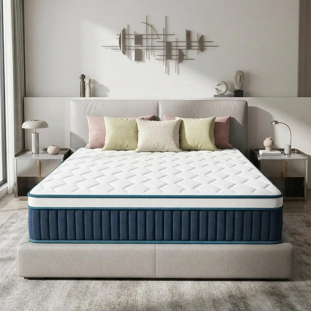14 Inch Medium Firm Hybrid Mattress with Cooling Airflow Cover, Memory Foam & Pocket Springs, Hypoallergenic, Boxed, Ideal for H
14 Inch Medium Firm Hybrid Mattress with Cooling Airflow Cover, Memory Foam & Pocket Springs, Hypoallergenic, Boxed, Ideal for H