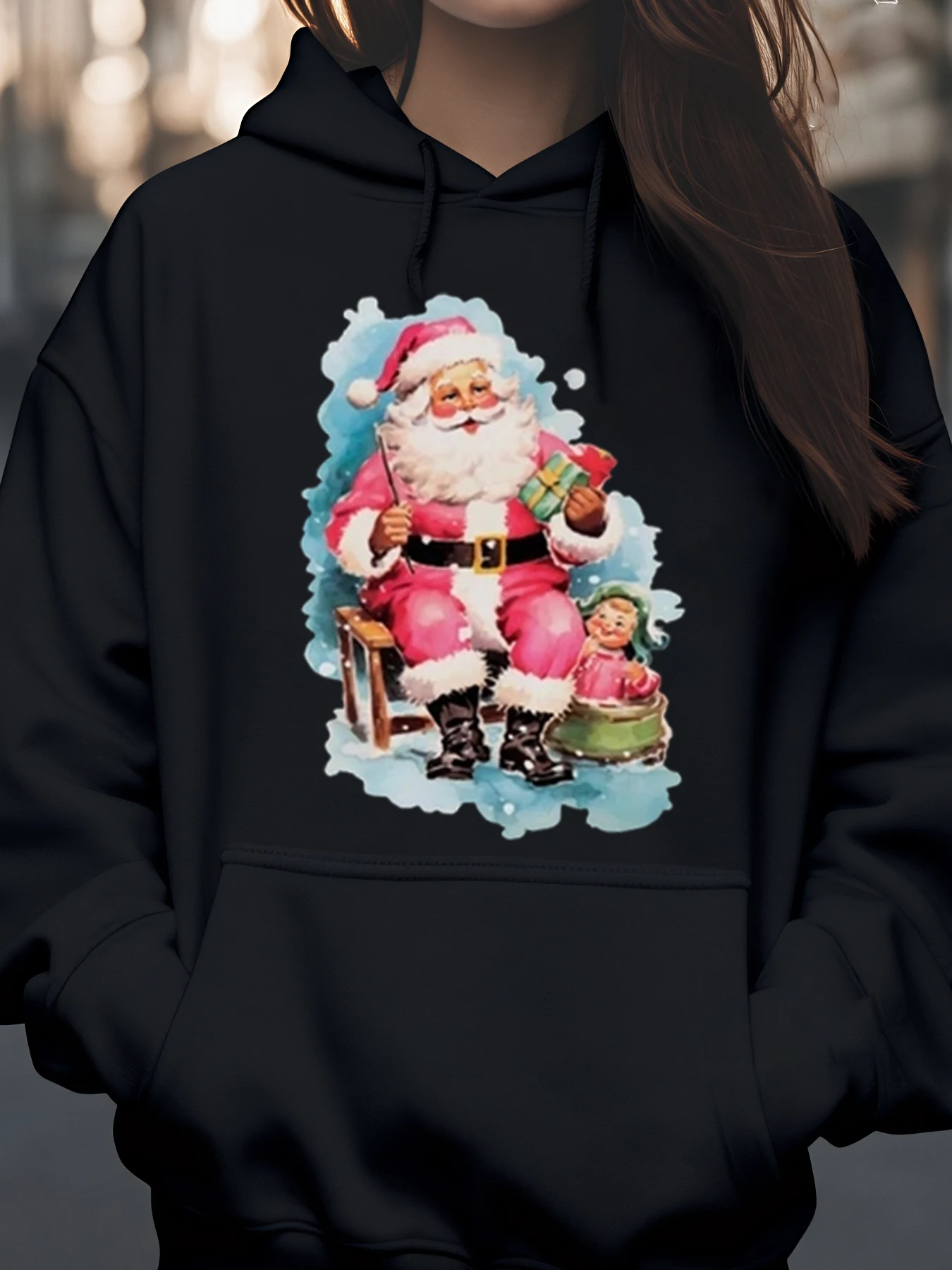 Santa Claus Christmas Print Hoodie Winter Holiday Wear Unisex Casual Sweatshirt
Santa Claus Christmas Print Hoodie Winter Holiday Wear Unisex Casual Sweatshirt