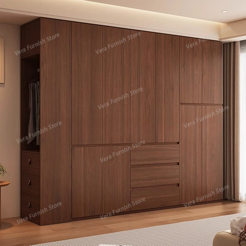 Walnut-colored Handleless Wardrobes All-solid Wood Oak Segmented Living Room Cabinets Master Bedroom Furniture Armoire JT40W
Walnut-colored Handleless Wardrobes All-solid Wood Oak Segmented Living Room Cabinets Master Bedroom Furniture Armoire JT40W