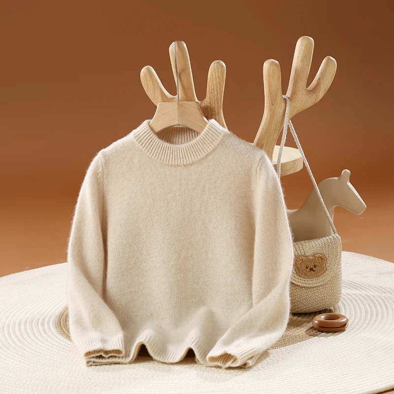 Children's AutumnWinter 100% Merino Wool Solid Color Crew Neck Pullover Cashmere Knitted Comfortable Soft Warm Casual Inner Wear
Children's AutumnWinter 100% Merino Wool Solid Color Crew Neck Pullover Cashmere Knitted Comfortable Soft Warm Casual Inner Wear