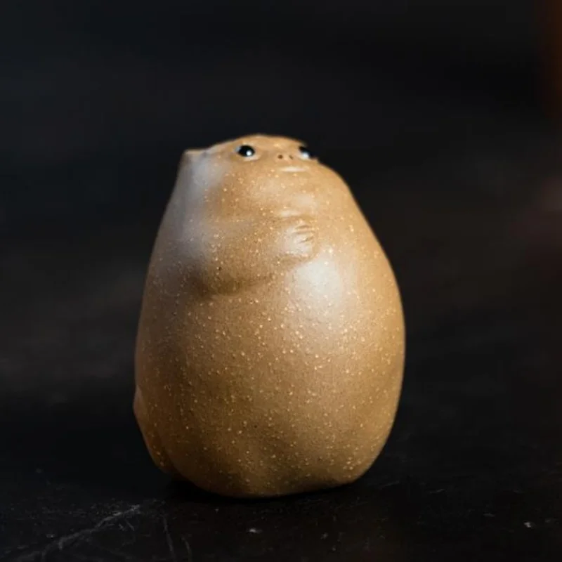 2.1"China Yixing Zisha Pottery Duan Clay Golden Toad Money Wealth Tea Pet
2.1"China Yixing Zisha Pottery Duan Clay Golden Toad Money Wealth Tea Pet