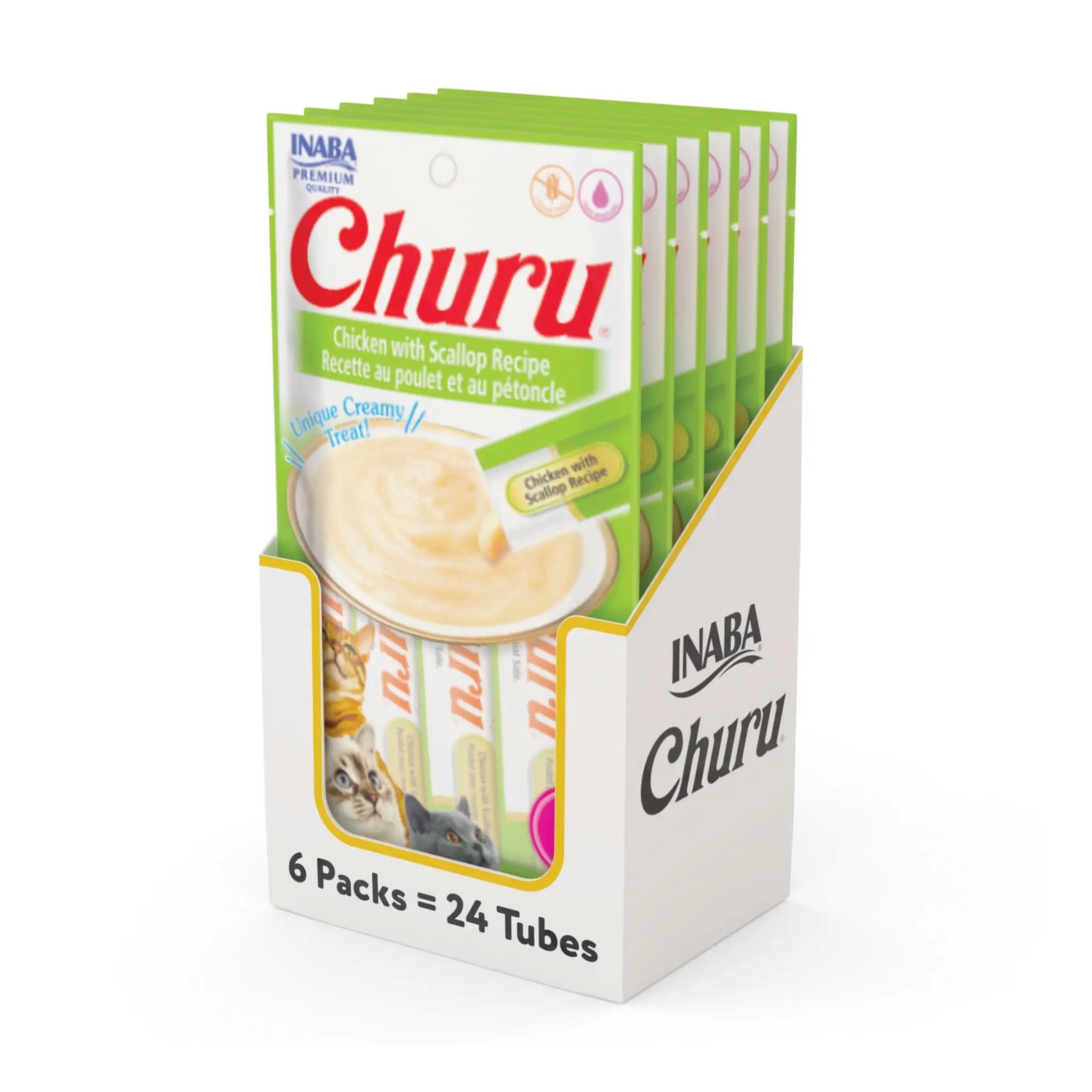 Мороженое INABA Churu, лижущее пюре для кошек с таурином, 0,5 унций, 24 тюбика, рецепт для цыплят с фестонами
Мороженое INABA Churu, лижущее пюре для кошек с таурином, 0,5 унций, 24 тюбика, рецепт для цыплят с фестонами