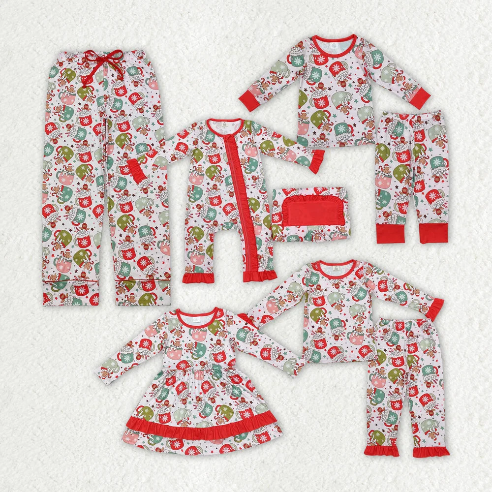 Child pajamas Family Winter Matching Sleeping Clothes Christmas Cups Gingerbread Print Adult and Kids Pajamas Set No Moq
Child pajamas Family Winter Matching Sleeping Clothes Christmas Cups Gingerbread Print Adult and Kids Pajamas Set No Moq