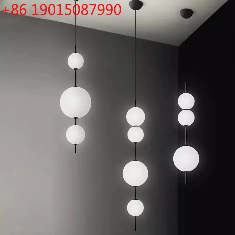 Nordic creative string glass ball chandelier modern simple cafe bar bedroom LED large and small ball chandelier
Nordic creative string glass ball chandelier modern simple cafe bar bedroom LED large and small ball chandelier