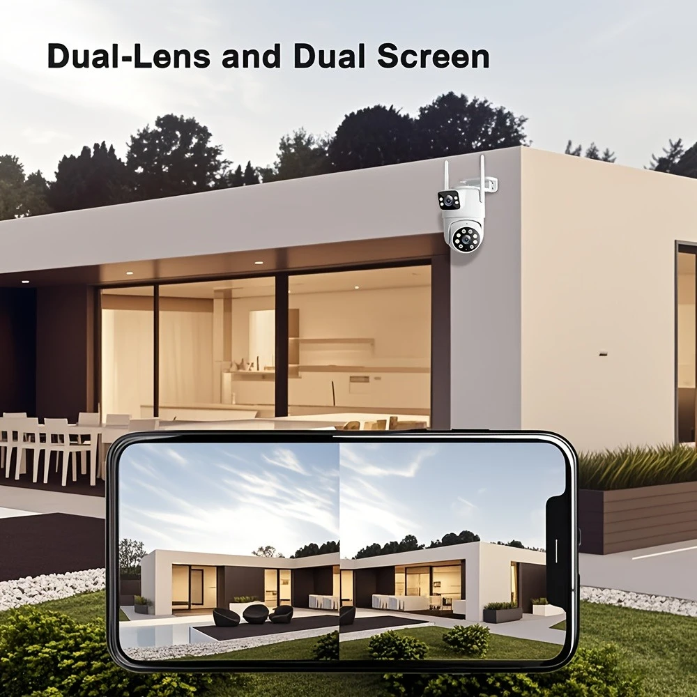 720P HD Dual Lens WiFi Camera - 360° PTZ Outdoor Wireless 2-Way Audio Motion Detection USB Powered
720P HD Dual Lens WiFi Camera - 360° PTZ Outdoor Wireless 2-Way Audio Motion Detection USB Powered