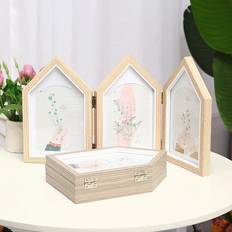 Creative Three Fold Wood Grain House Combination Photo Frame 6 Inch Folding Table Fresh Art Studio Photo Frame Home Decoration
Creative Three Fold Wood Grain House Combination Photo Frame 6 Inch Folding Table Fresh Art Studio Photo Frame Home Decoration