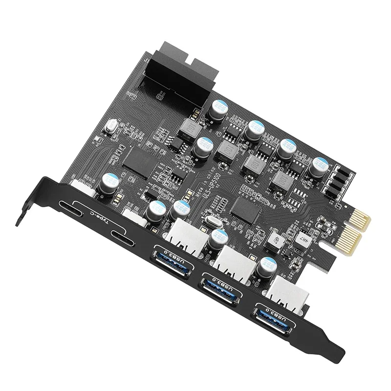 PCIE — USB 3.0, 5 портов, 2 порта типов + 3 типаA, карта расширения PCI Express с внутренним 19-контактным разъемом USB 3.0 для Windows Mac
PCIE — USB 3.0, 5 портов, 2 порта типов + 3 типаA, карта расширения PCI Express с внутренним 19-контактным разъемом USB 3.0 для Windows Mac