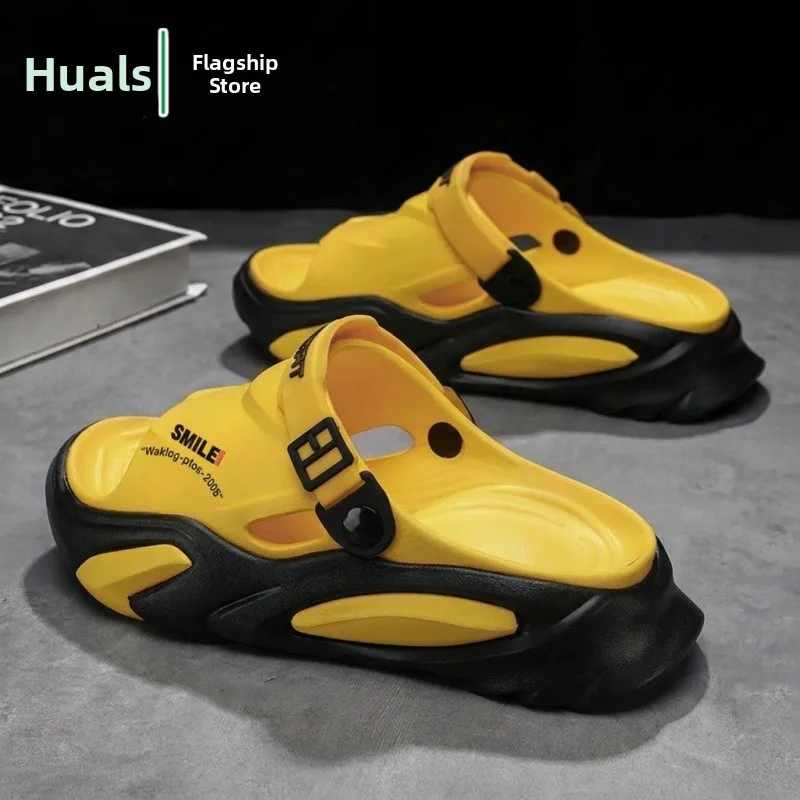 Men's Summer Outdoor Sandals Anti-Slip Wear-Resistant Thick Bottom Heightening Driving Sports Leisure Two-Purpose Beach Slippers
Men's Summer Outdoor Sandals Anti-Slip Wear-Resistant Thick Bottom Heightening Driving Sports Leisure Two-Purpose Beach Slippers