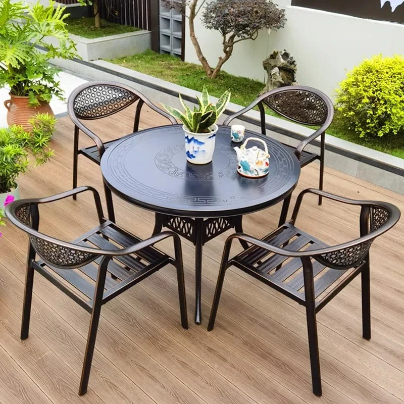 Outdoor leisure tables and chairs yard wrought iron garden open-air cast aluminum table leisure terrace villa courtyard
Outdoor leisure tables and chairs yard wrought iron garden open-air cast aluminum table leisure terrace villa courtyard
