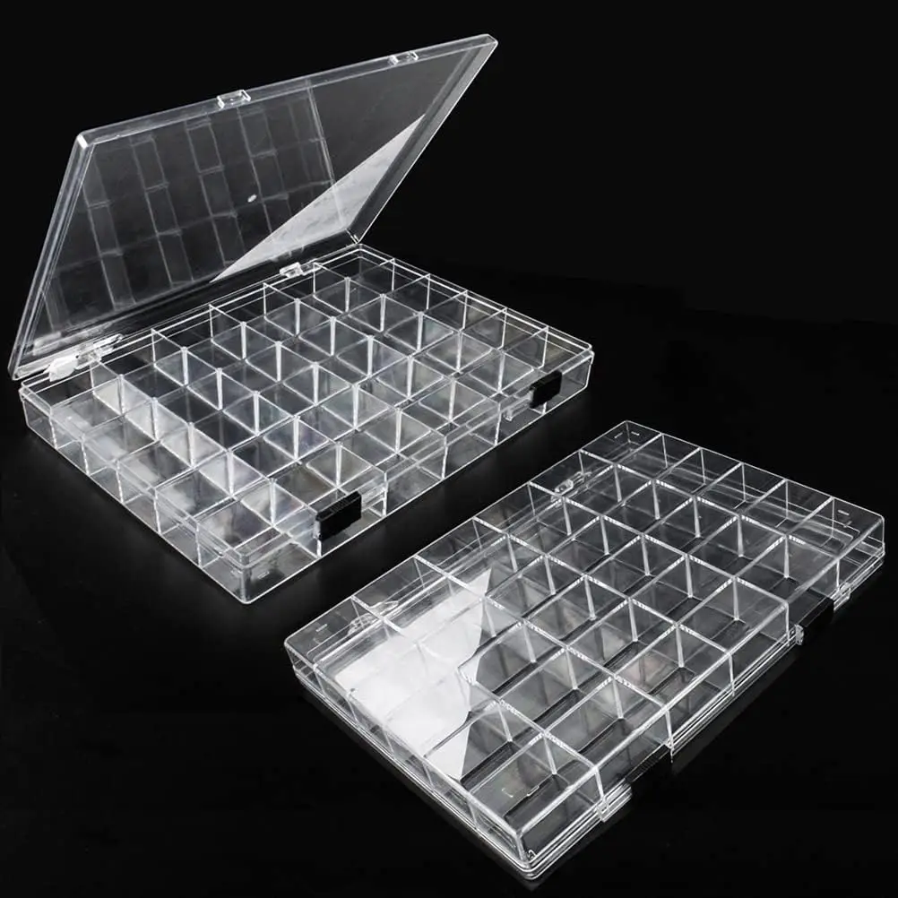 36 Grid Clear Plastic Organizer Box, 2 Pack - Craft Storage for Beads, Jewelry, Fishing Tackles, DIY Art Supplies, Rock Collection
36 Grid Clear Plastic Organizer Box, 2 Pack - Craft Storage for Beads, Jewelry, Fishing Tackles, DIY Art Supplies, Rock Collection