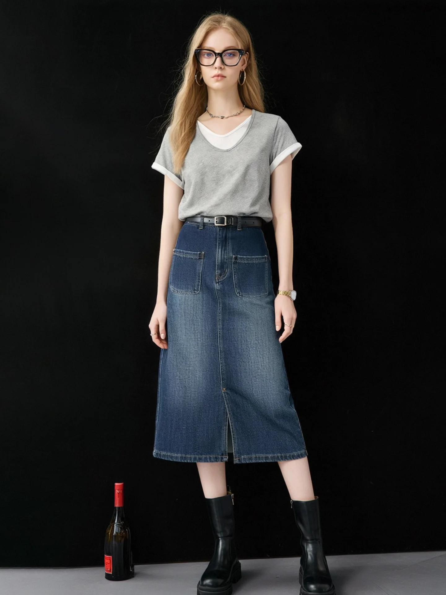 HUAAPPUW Color Block V-Neck Short Sleeve T-Shirt Casual Versatile Top Breathable Polyester Cotton Blend Spring Summer New Arr...
HUAAPPUW Color Block V-Neck Short Sleeve T-Shirt Casual Versatile Top Breathable Polyester Cotton Blend Spring Summer New Arr...