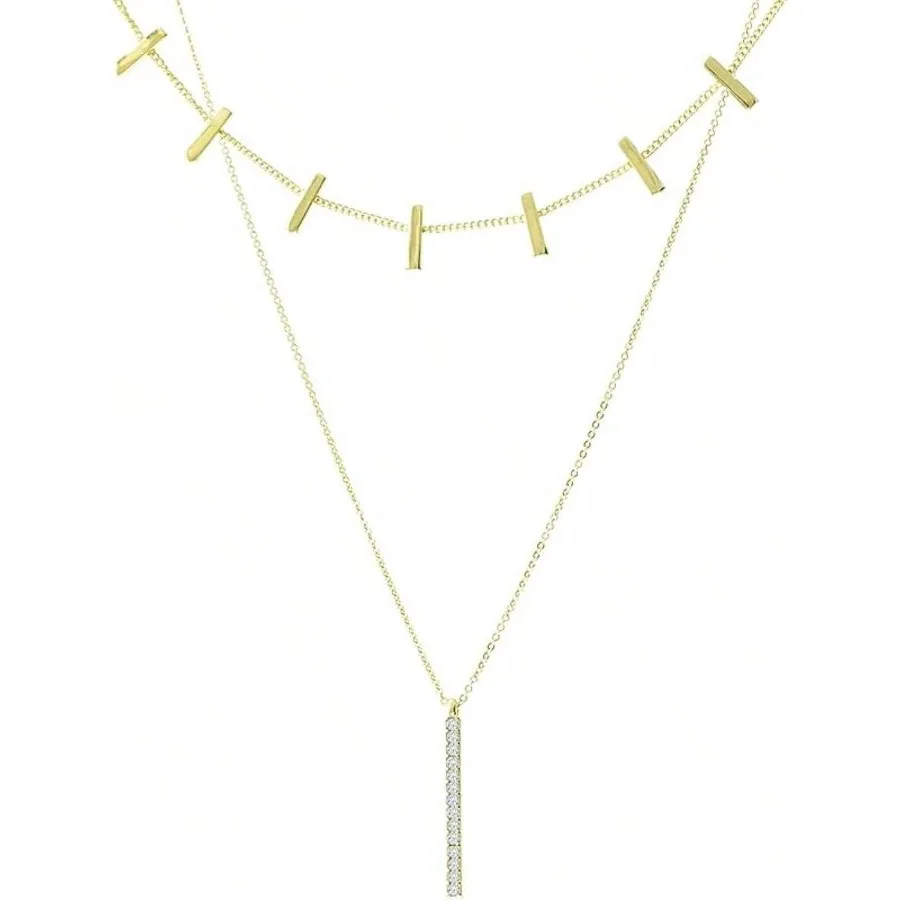 NTLX Multi Strand Dainty Women Bohemian Boho Simple Dainty Cute Modern Layered Designs 14K Gold Plated Brass Chain - Box Includ
NTLX Multi Strand Dainty Women Bohemian Boho Simple Dainty Cute Modern Layered Designs 14K Gold Plated Brass Chain - Box Includ