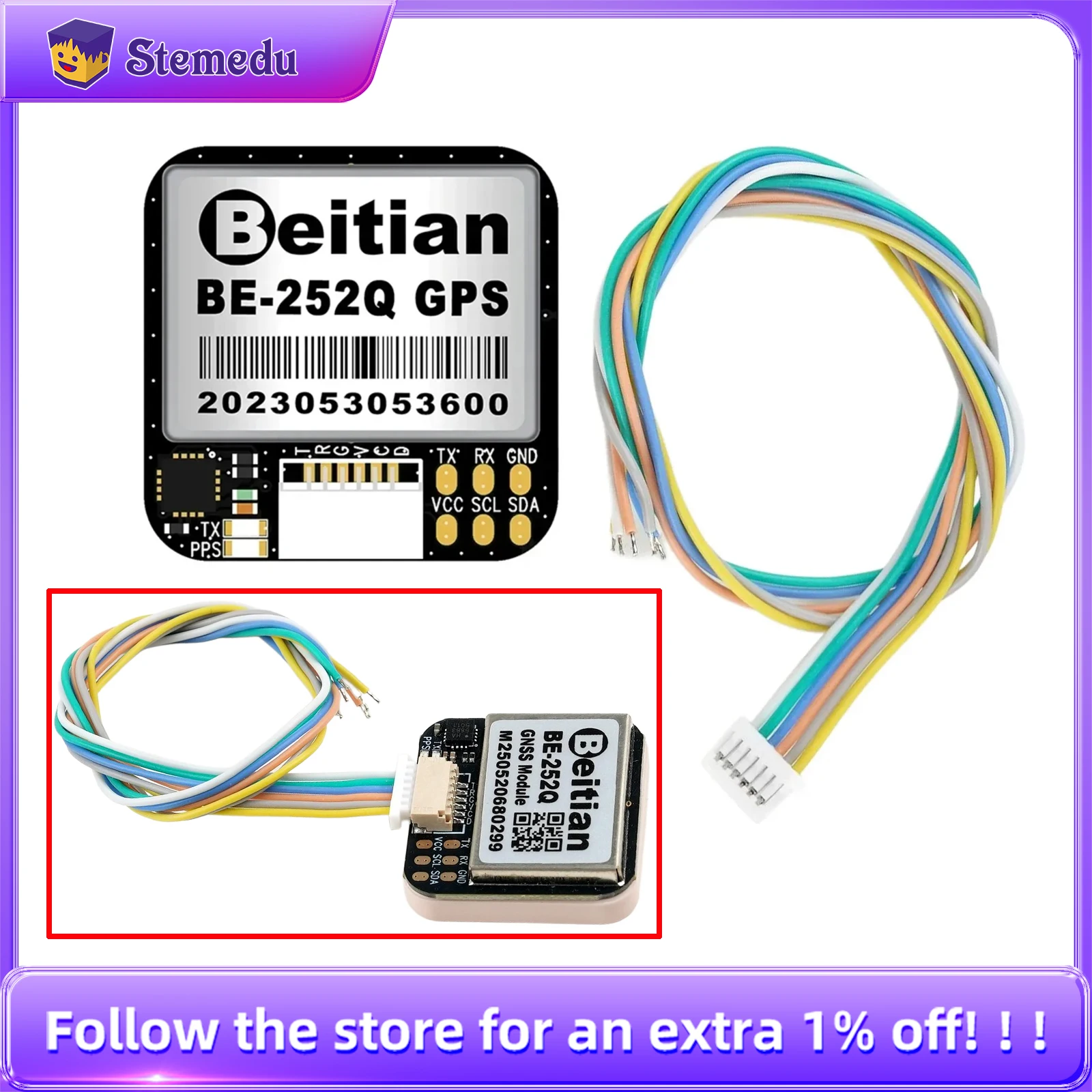 Beitian BE-252Q UB X-M10050 GPS-модуль с антенной для FPV RC Drone UAV PX4 PIX32 Контроллер полета BE252Q GPS-модули
Beitian BE-252Q UB X-M10050 GPS-модуль с антенной для FPV RC Drone UAV PX4 PIX32 Контроллер полета BE252Q GPS-модули