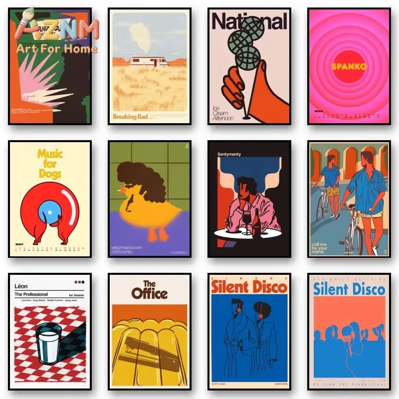 1pc Vintage Move Poster Silent Disco Illustrations Retro The Office Wall Art Living Room Posters Bedroom Painting
1pc Vintage Move Poster Silent Disco Illustrations Retro The Office Wall Art Living Room Posters Bedroom Painting