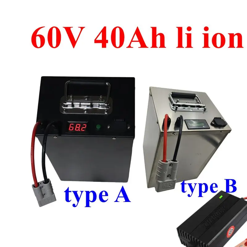waterproof 60v 40ah lithium ion bateria li ion BMS for 4000W 3000W Tricycle scooter bike Motorcycle go cart +5A charger
waterproof 60v 40ah lithium ion bateria li ion BMS for 4000W 3000W Tricycle scooter bike Motorcycle go cart +5A charger
