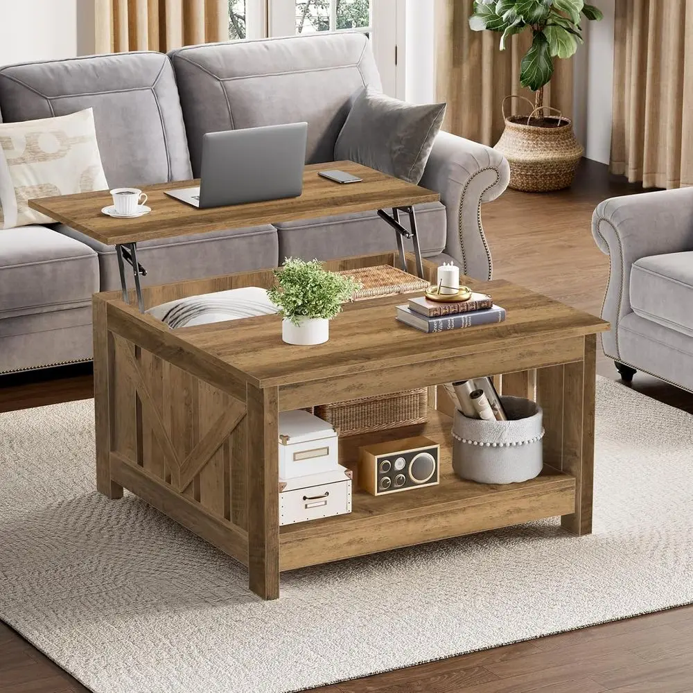 Mid-Century Modern Coffee Table with Storage, 31.5 Square Cocktail Table for Living or Meeting Rooms, Oak Finish
Mid-Century Modern Coffee Table with Storage, 31.5 Square Cocktail Table for Living or Meeting Rooms, Oak Finish