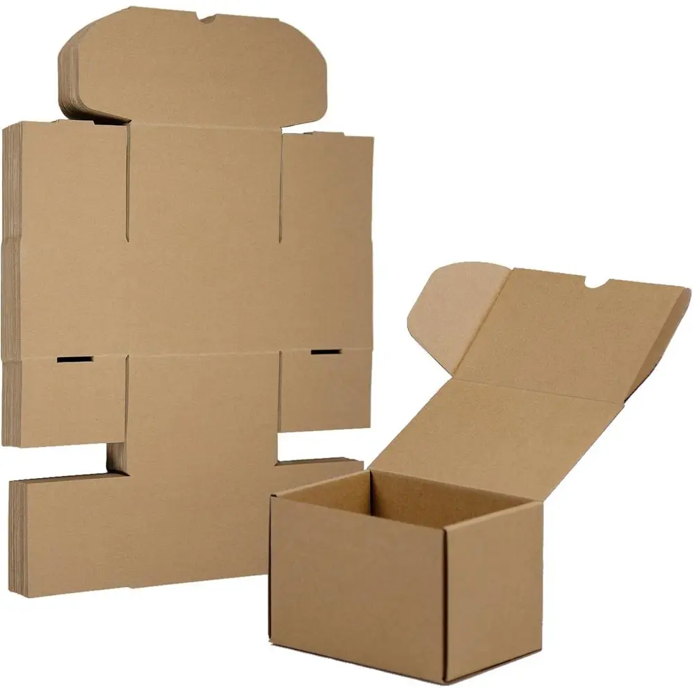 Set of 25, 6x4x4 Inches Brown Corrugated Cardboard Shipping Boxes for Small Business Mailing and Packing
Set of 25, 6x4x4 Inches Brown Corrugated Cardboard Shipping Boxes for Small Business Mailing and Packing