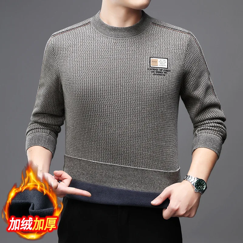 New velvet thickened snow mink men's round neck pullover jacquard simple casual warm clothes embroidered pattern top
New velvet thickened snow mink men's round neck pullover jacquard simple casual warm clothes embroidered pattern top