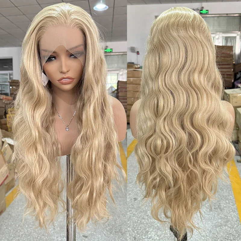 613 Mix Blonde Synthetic Lace Front Wig Long Body Wave Hair Lace Wigs For Women Lace Daily Wear Cosplay Blonde Lace Wig
613 Mix Blonde Synthetic Lace Front Wig Long Body Wave Hair Lace Wigs For Women Lace Daily Wear Cosplay Blonde Lace Wig