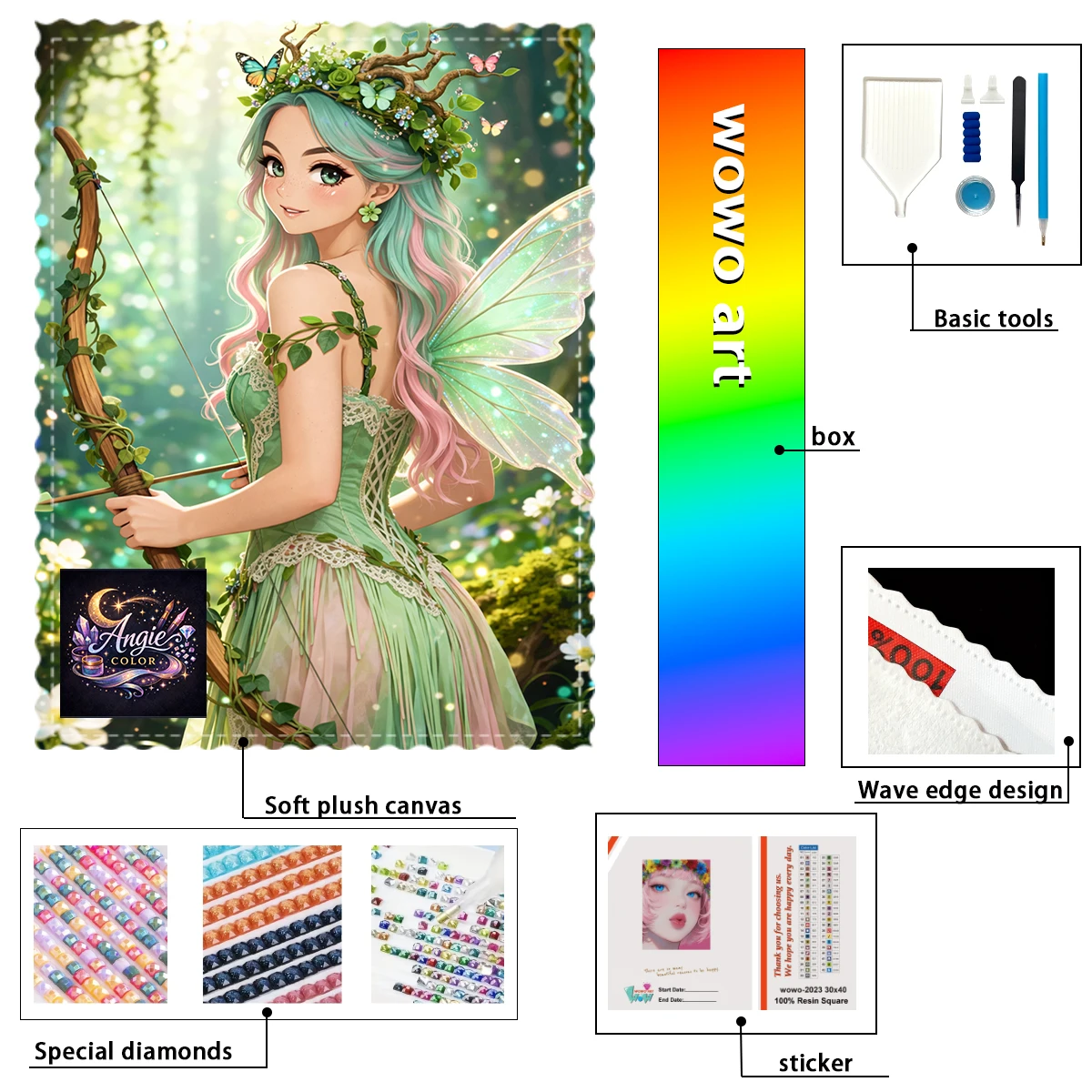 【Angie_ Diamond Art】The archer's fairy girl Crystal AB Rhinestone FD Rhinestone Perfect Resin Diamond
【Angie_ Diamond Art】The archer's fairy girl Crystal AB Rhinestone FD Rhinestone Perfect Resin Diamond