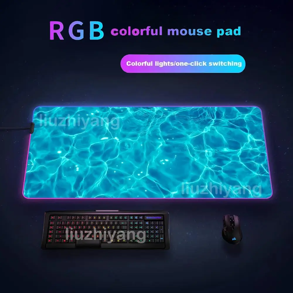 Коврик для мыши Water Ripples, большой игровой коврик для мыши RGB со светодиодной подсветкой и фиксированными краями, игровые аксессуары, настольные коврики, коврик для клавиатуры ПК XXL 90x40 см
Коврик для мыши Water Ripples, большой игровой коврик для мыши RGB со светодиодной подсветкой и фиксированными краями, игровые аксессуары, настольные коврики, коврик для клавиатуры ПК XXL 90x40 см