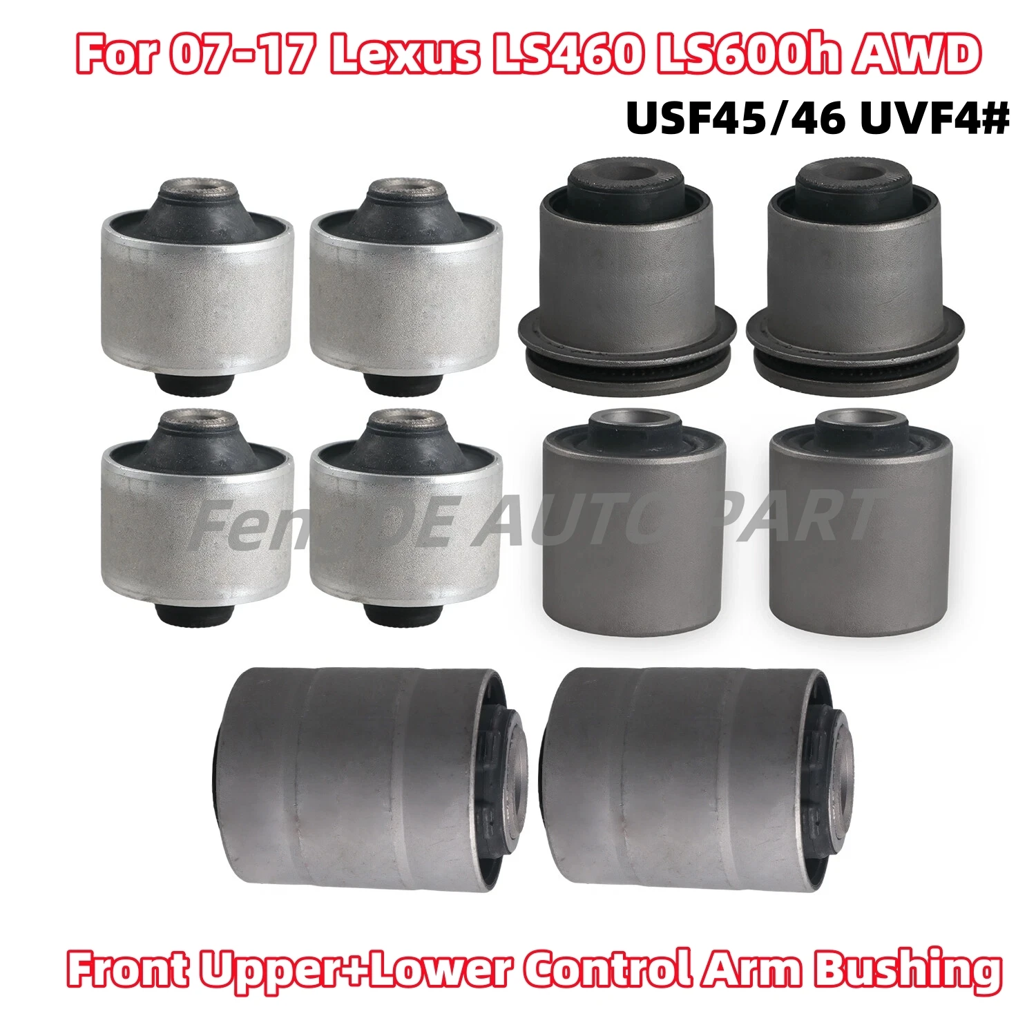 Комплект из 10 передних верхних и нижних втулок рычага управления для Lexus LS460 LS600h AWD 07-17 гг. 4861059145 4863059125 4862050081 4866059016
Комплект из 10 передних верхних и нижних втулок рычага управления для Lexus LS460 LS600h AWD 07-17 гг. 4861059145 4863059125 4862050081 4866059016