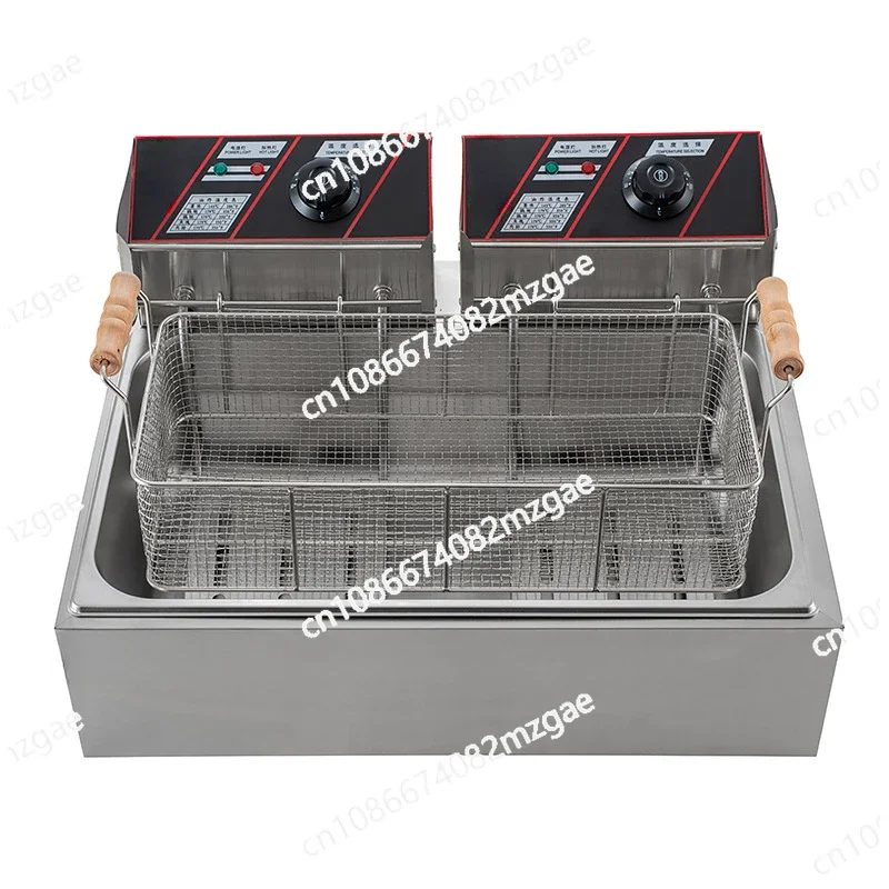 Single cylinder double screen fryer, large frying basket, electric fryer, fried chicken chunks, fried pork ribs 12L
Single cylinder double screen fryer, large frying basket, electric fryer, fried chicken chunks, fried pork ribs 12L