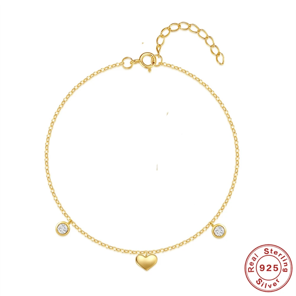 AIDE 925 Sterling Silver Cute Romantic Love Heart Zircon Bracelet Women's Jewelry Flower CZ Chain Bracelets For Girls Jewelry
AIDE 925 Sterling Silver Cute Romantic Love Heart Zircon Bracelet Women's Jewelry Flower CZ Chain Bracelets For Girls Jewelry