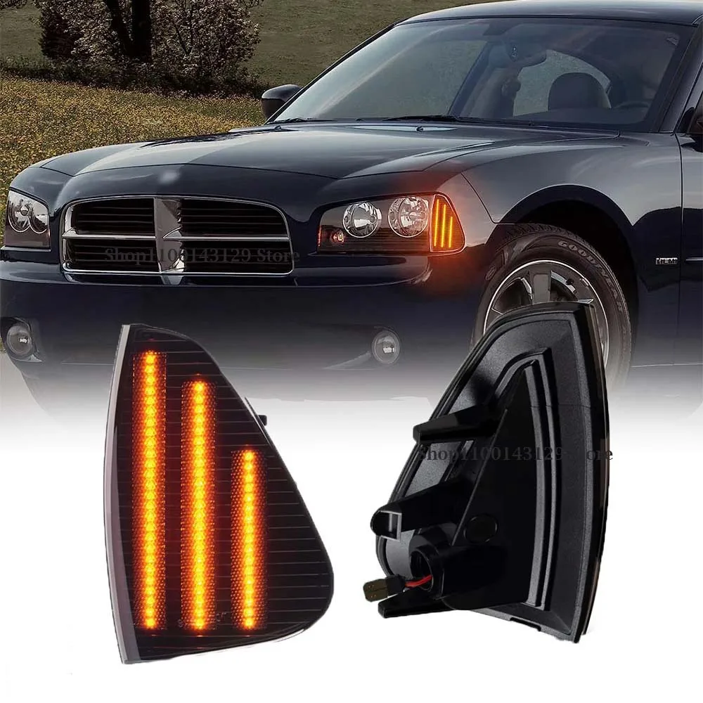 2Pcs/Pair LED Turn Signal Front Corner Side Lights 3 Rows LED Strips Fit For Dodge Charger 2006-2010 Car Accessories Signal Lamp
2Pcs/Pair LED Turn Signal Front Corner Side Lights 3 Rows LED Strips Fit For Dodge Charger 2006-2010 Car Accessories Signal Lamp