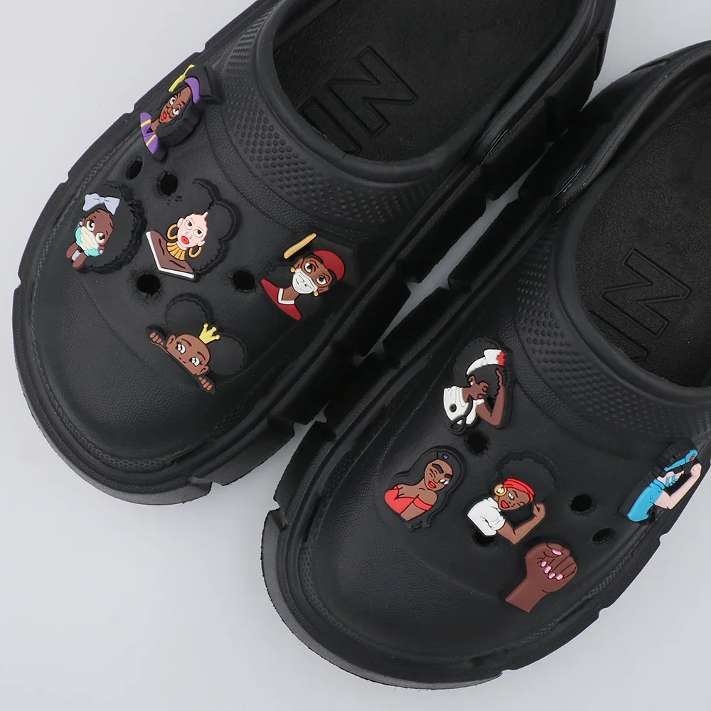 1 Piece Shoe Decoration Charms Cute Cartoon Ornament Pvc Black Woman Nurse Shoe Accessories Buckles Adult Children's Gift
1 Piece Shoe Decoration Charms Cute Cartoon Ornament Pvc Black Woman Nurse Shoe Accessories Buckles Adult Children's Gift