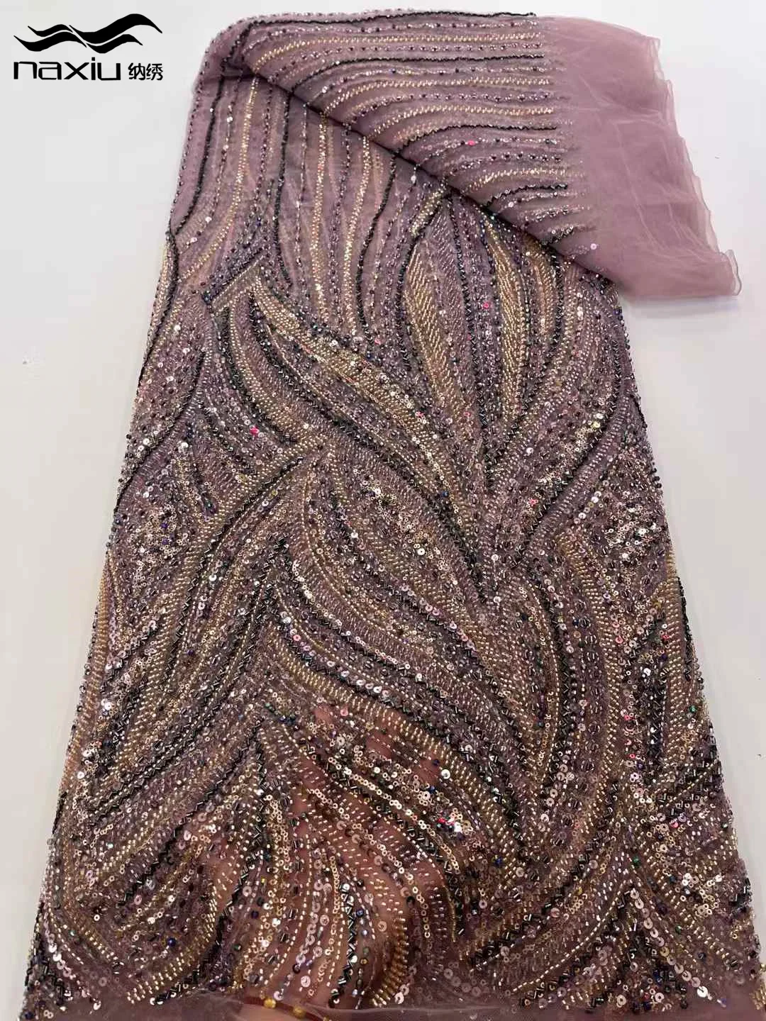 Madison African Beaded Lace Fabric French Bridal Sequins Lace Fabric 2025 Luxury Nigerian Heavy Lace Fabric For Wedding Dress
Madison African Beaded Lace Fabric French Bridal Sequins Lace Fabric 2025 Luxury Nigerian Heavy Lace Fabric For Wedding Dress