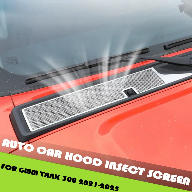 Auto Car Hood Insect Screen Fit for GWM Tank 300 2021-2025 Modified Car Hood Air Vent Protective Cover Exterior Upgrade Parts
Auto Car Hood Insect Screen Fit for GWM Tank 300 2021-2025 Modified Car Hood Air Vent Protective Cover Exterior Upgrade Parts
