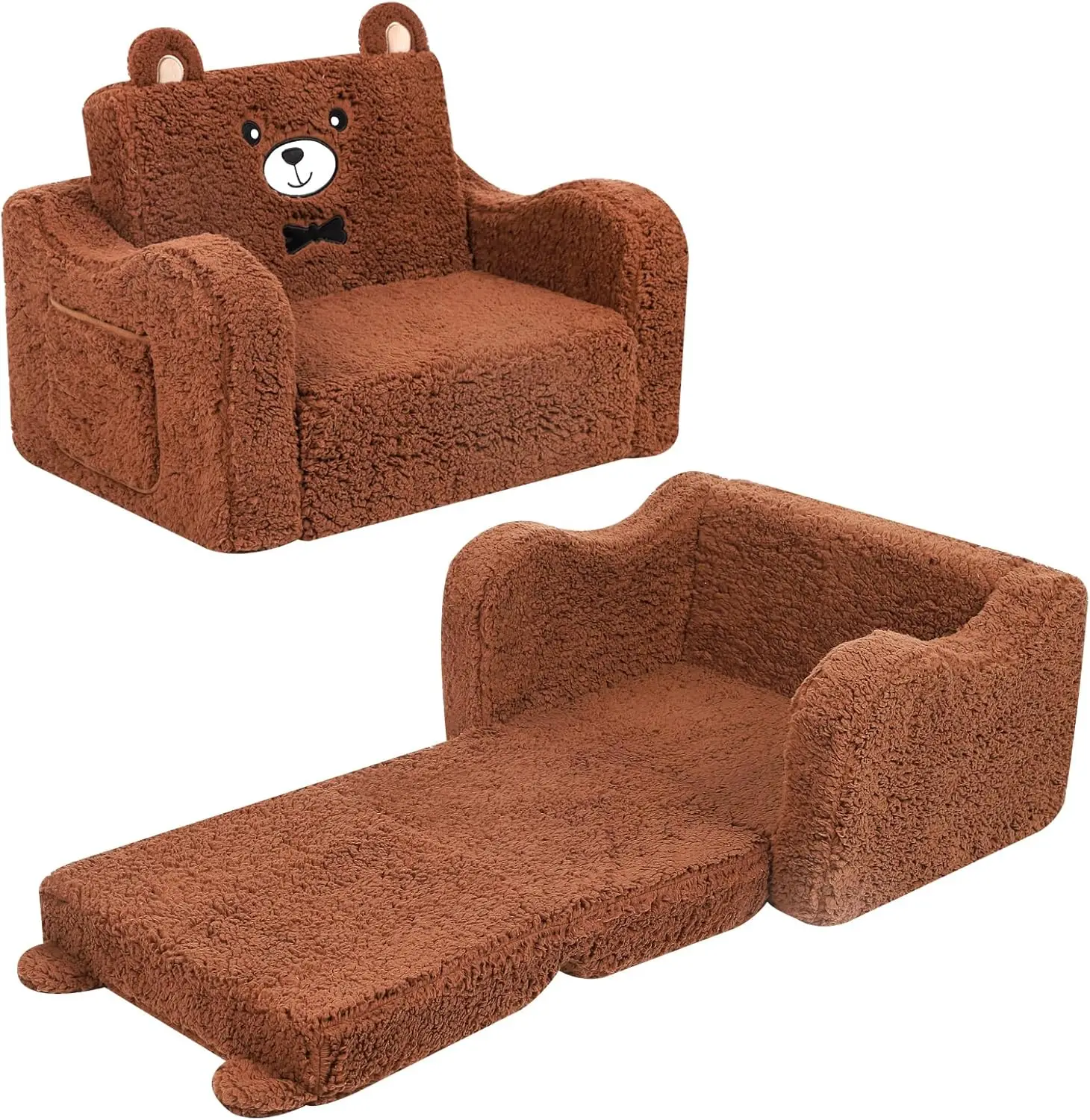 Kids Chairs For Toddler, 2-In-1 Toddler Soft Sherpa Couch Fold Out, Convertible Sofa To Lounger For Girls And Boys, Teddy Bear,
Kids Chairs For Toddler, 2-In-1 Toddler Soft Sherpa Couch Fold Out, Convertible Sofa To Lounger For Girls And Boys, Teddy Bear,