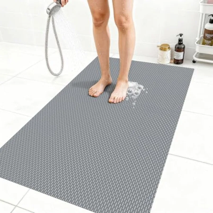 Extra Large Non-Slip Shower Mat, Fast-Dry PVC Bath Stall and Tub Mat, Drain-Hole Design, for Shower Stall Tub for Elderly/ Non
Extra Large Non-Slip Shower Mat, Fast-Dry PVC Bath Stall and Tub Mat, Drain-Hole Design, for Shower Stall Tub for Elderly/ Non