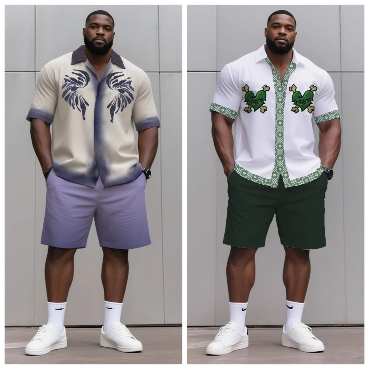 S-9XL Big and Tall Men Summer Gradient Embroidery Print Oversized Shirt Shorts Set Multi-Design Casual 2-Piece Outfit
S-9XL Big and Tall Men Summer Gradient Embroidery Print Oversized Shirt Shorts Set Multi-Design Casual 2-Piece Outfit