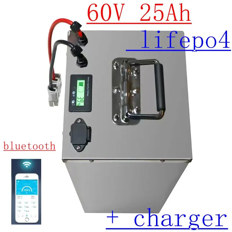 100Ah 60V 60Ah 80Ah 30Ah 60V 40Ah 150Ah 120Ah lifepo4 Lithium battery with Bluetooth APP BMS for Scooter boat + charger
100Ah 60V 60Ah 80Ah 30Ah 60V 40Ah 150Ah 120Ah lifepo4 Lithium battery with Bluetooth APP BMS for Scooter boat + charger