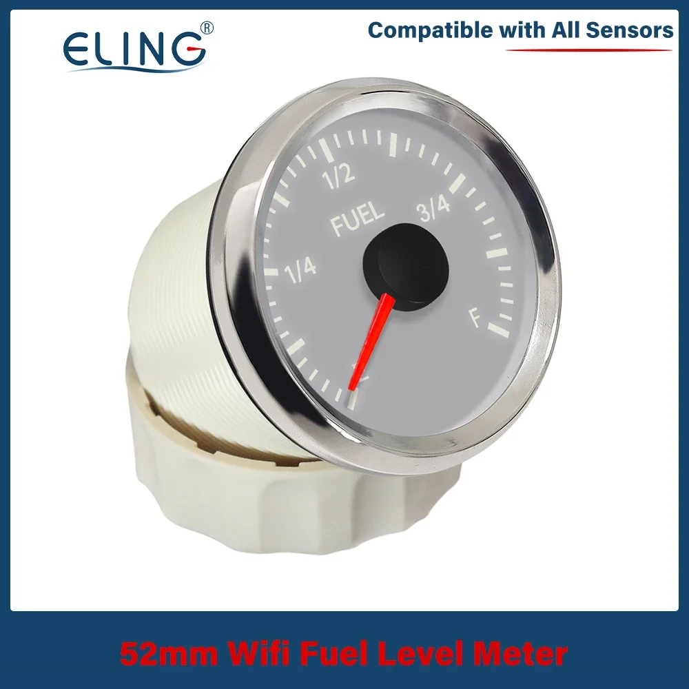 ELING 52mm WiFi Fuel Gauge Electrical Fuel Level Meter Compatible with All Types and Ranges Ohm Signal Sensor DC 12V 24V for Car
ELING 52mm WiFi Fuel Gauge Electrical Fuel Level Meter Compatible with All Types and Ranges Ohm Signal Sensor DC 12V 24V for Car