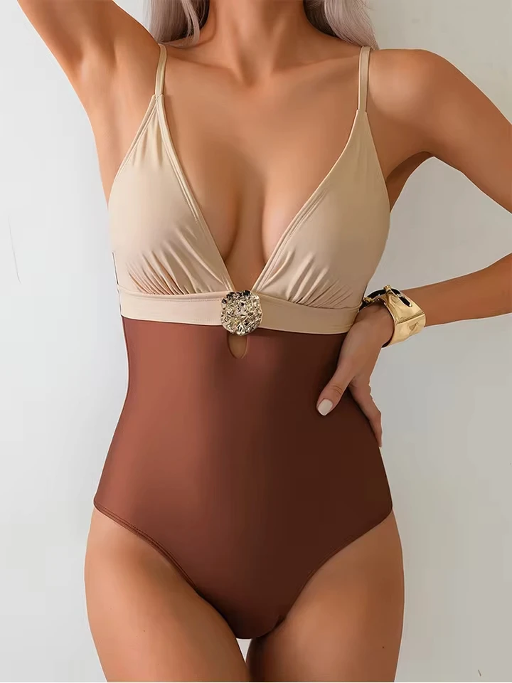 Vzvn Sexy Sportswear for Women Fashion Vintage Sleeveless Swim Contrast Color Hollow Out 2026 New Spring Summer One Piece Suits
Vzvn Sexy Sportswear for Women Fashion Vintage Sleeveless Swim Contrast Color Hollow Out 2026 New Spring Summer One Piece Suits