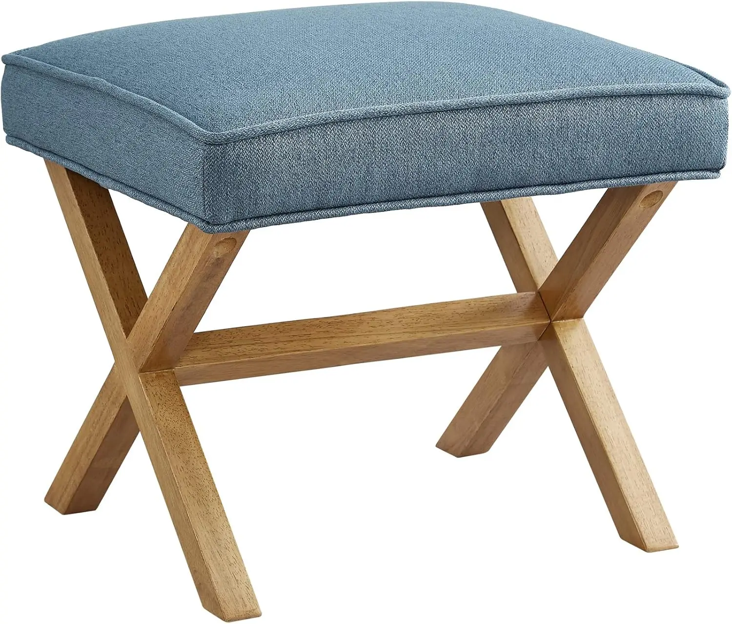 Mid-Century Modern Square Ottoman Foot Rest, Indigo Blue Polyester Stool, 20"W x 18"D x 18"H
Mid-Century Modern Square Ottoman Foot Rest, Indigo Blue Polyester Stool, 20"W x 18"D x 18"H