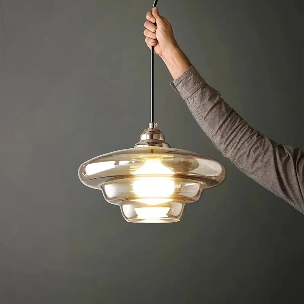 Retro Glass Pendant Lights LED Chandelier Cognac Color E27 Modern Light Fixtures Kitchen Island Dining Room Lighting Fixtures
Retro Glass Pendant Lights LED Chandelier Cognac Color E27 Modern Light Fixtures Kitchen Island Dining Room Lighting Fixtures