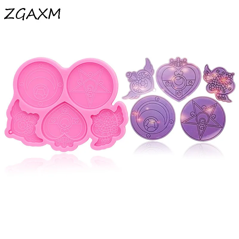 LM 36-Magical girls Brooch Shiny Silicone Mold Clay Silicone fondant Silicone Mold Keychain Crystal Star Resin Polymer Mold
LM 36-Magical girls Brooch Shiny Silicone Mold Clay Silicone fondant Silicone Mold Keychain Crystal Star Resin Polymer Mold
