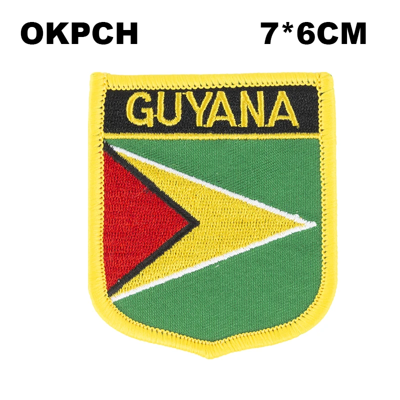 Guyana Flag Shield Shape Iron on Embroidery Patches Saw on Transfer Patches Sewing Applications for Clothes
Guyana Flag Shield Shape Iron on Embroidery Patches Saw on Transfer Patches Sewing Applications for Clothes