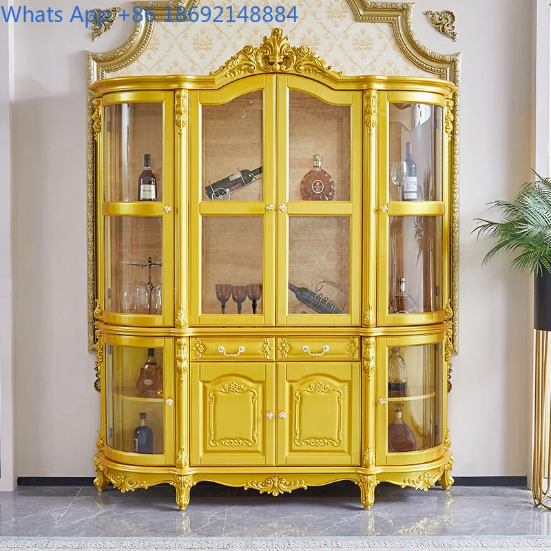 Wine Cabinet Living Room Dining Room Full Wall Large Cabinet Four-Door Glass American Style Curved Door Floor Sideboard 1.9m
Wine Cabinet Living Room Dining Room Full Wall Large Cabinet Four-Door Glass American Style Curved Door Floor Sideboard 1.9m
