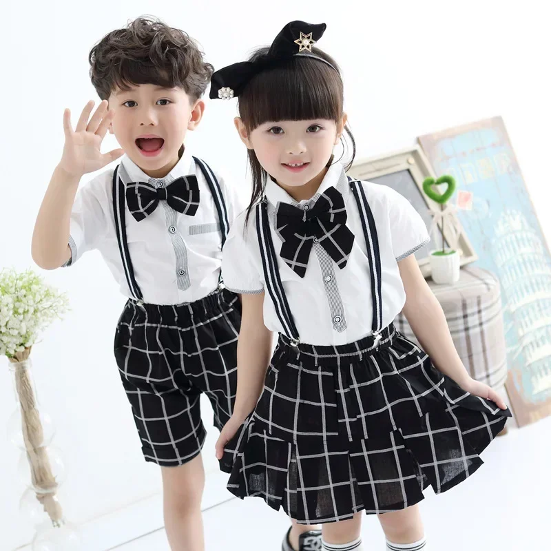 Kids Girls Student School Uniform Schoolgirl Costume Shirt Top with Suspenders Skirt Socks Children Choir Stage Performance Suit
Kids Girls Student School Uniform Schoolgirl Costume Shirt Top with Suspenders Skirt Socks Children Choir Stage Performance Suit