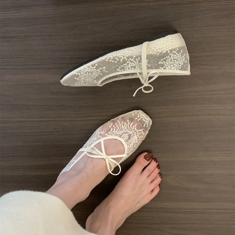 Women's Shoes Summer Breathable Mesh Shoes Soft Bottomed Ballet Footwear Fairy Style Shallow Mouth Single Shoes Zapatos De Mujer
Women's Shoes Summer Breathable Mesh Shoes Soft Bottomed Ballet Footwear Fairy Style Shallow Mouth Single Shoes Zapatos De Mujer