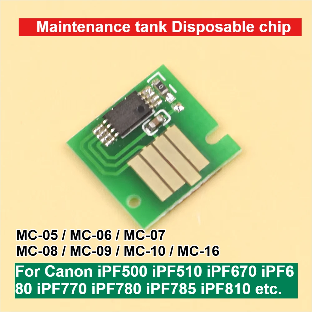 MC-05 MC-07 MC-08 MC-09 MC-10 MC-16 Чип резервуара для обслуживания Canon iPF500 iPF510 iPF670 iPF680 iPF770 iPF780 iPF785 Waste
MC-05 MC-07 MC-08 MC-09 MC-10 MC-16 Чип резервуара для обслуживания Canon iPF500 iPF510 iPF670 iPF680 iPF770 iPF780 iPF785 Waste