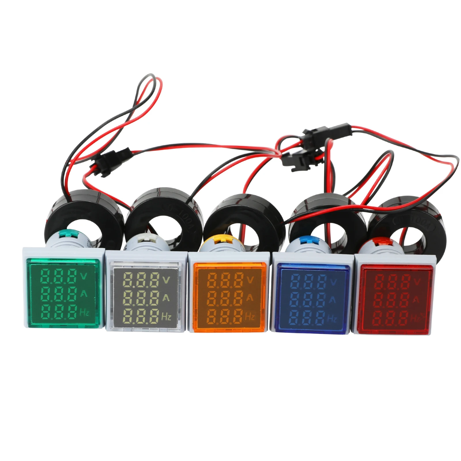 Miniature Digital Voltmeter with Voltage Monitor Bright LED Display Voltage Lamp 22mm Five Color square Panel 110v220v10A
Miniature Digital Voltmeter with Voltage Monitor Bright LED Display Voltage Lamp 22mm Five Color square Panel 110v220v10A