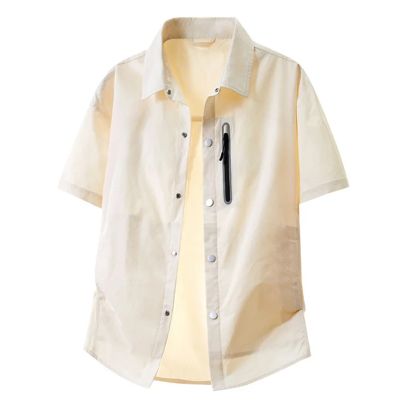 Summer 2026 Men's Shirt Ice Feel Breathable Comfortable Loose Fit Solid Color Short Sleeve Versatile Fashion for Men
Summer 2026 Men's Shirt Ice Feel Breathable Comfortable Loose Fit Solid Color Short Sleeve Versatile Fashion for Men