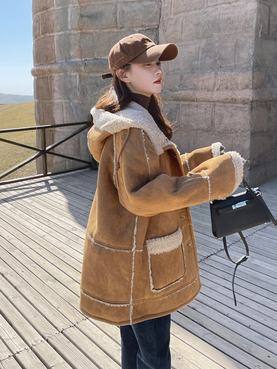 Женская одежда из овечьей шерсти и с подкладкой Borg, текстурическая конструкция, на пуговицах спереди, зимняя практичная карманная одежда
Женская одежда из овечьей шерсти и с подкладкой Borg, текстурическая конструкция, на пуговицах спереди, зимняя практичная карманная одежда