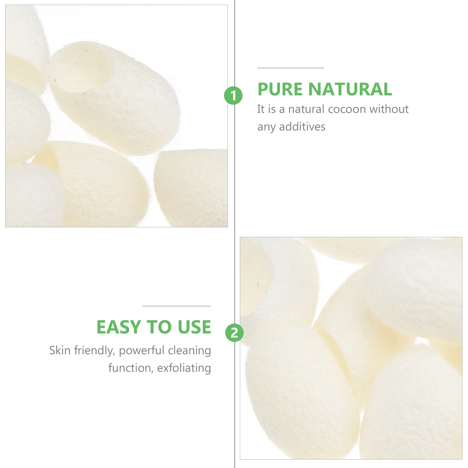 100pcs Natural Silkworm Face Scrubber Skin Care Exfoliator Blackheads Removal Facial Cleanser Silk Ball Dry
100pcs Natural Silkworm Face Scrubber Skin Care Exfoliator Blackheads Removal Facial Cleanser Silk Ball Dry